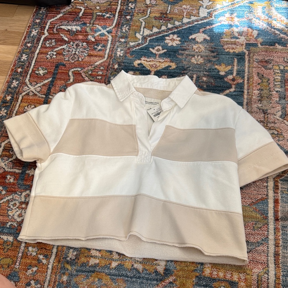 Abercrombie & Fitch Cropped Rugby Sweatshirt